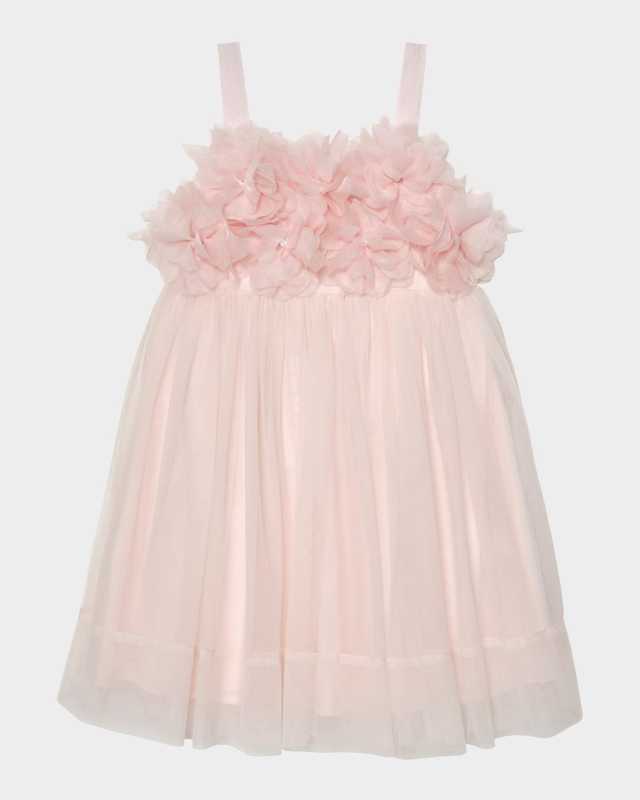 Girl's Bebe Peony Tulle Dress, Size 3T